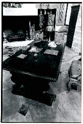 The set for Lavalliere's study
